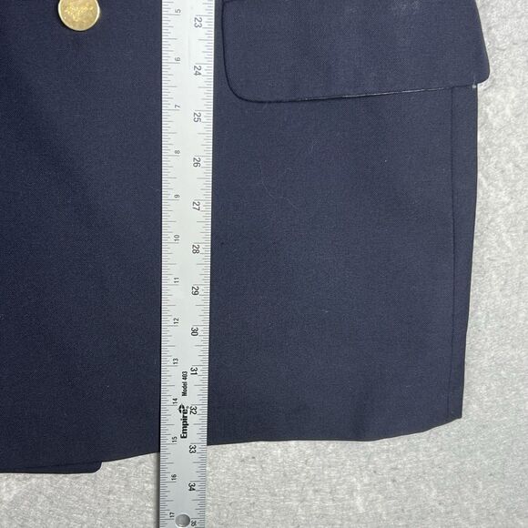 Vintage Burberrys’ Navy Blazer Pure Wool Gold Branded Buttons Jacket Mens Sz 46 - Picture 8 of 15